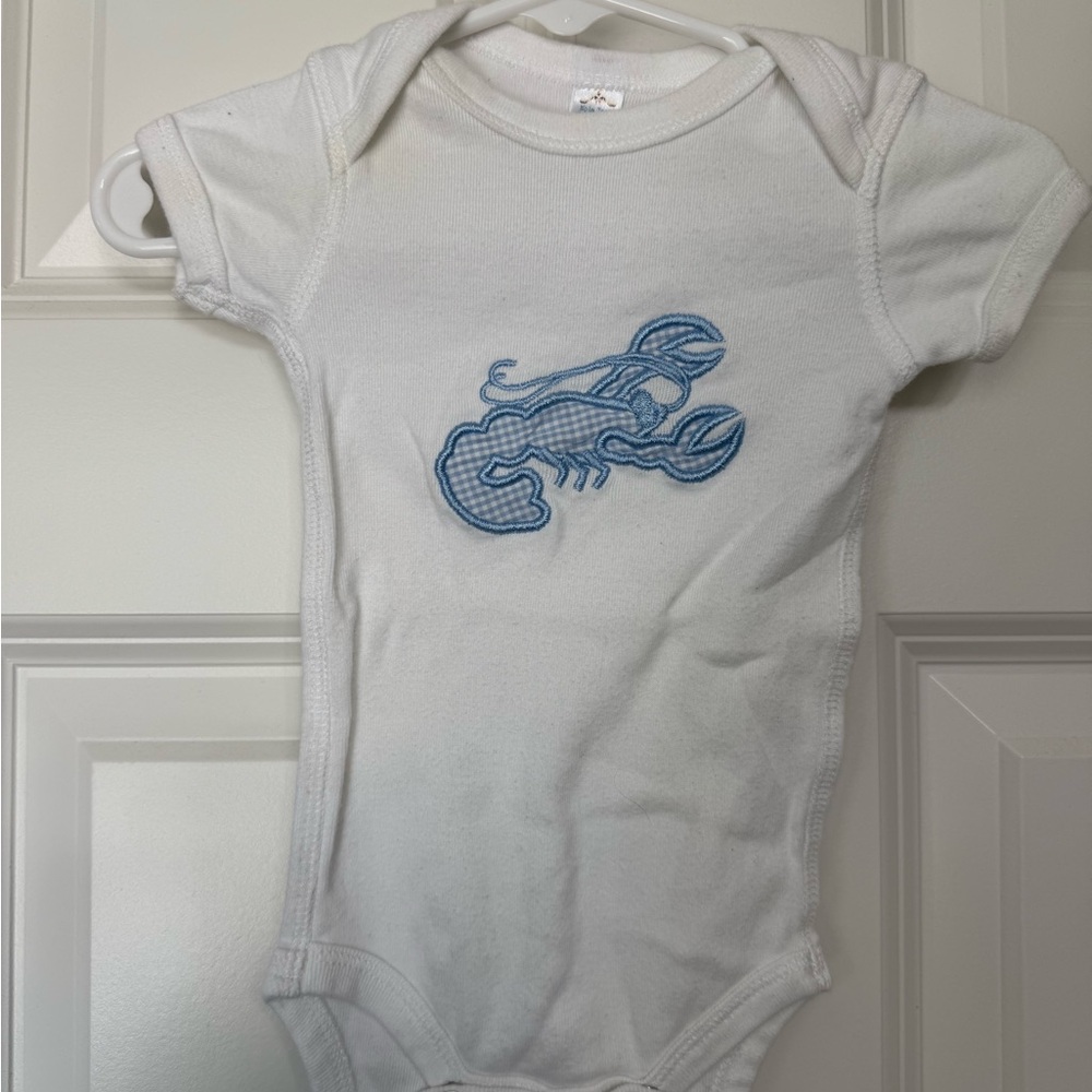 Nola Tawk Baby White and Blue Crawfish Onesie